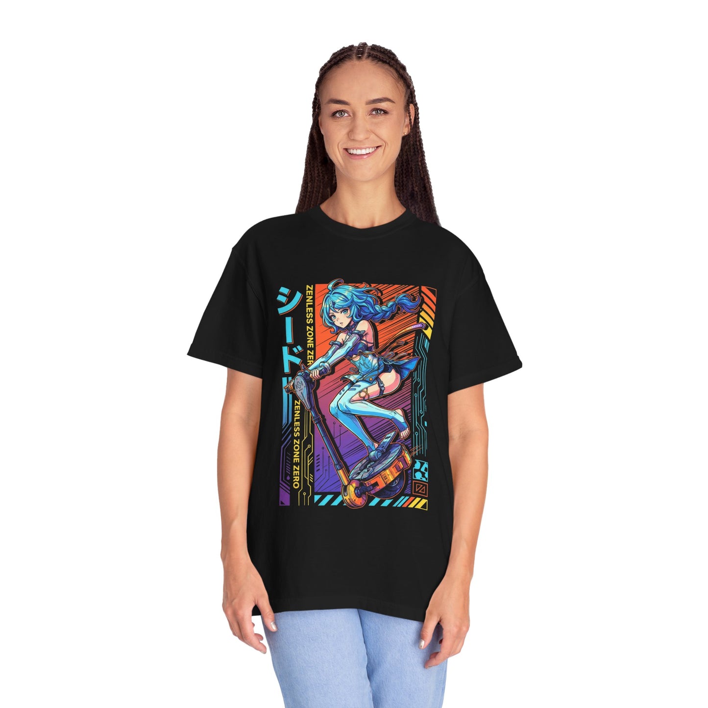Retrowave Synth Seed Zenless Zone Zero White Demon Premium T-Shirt