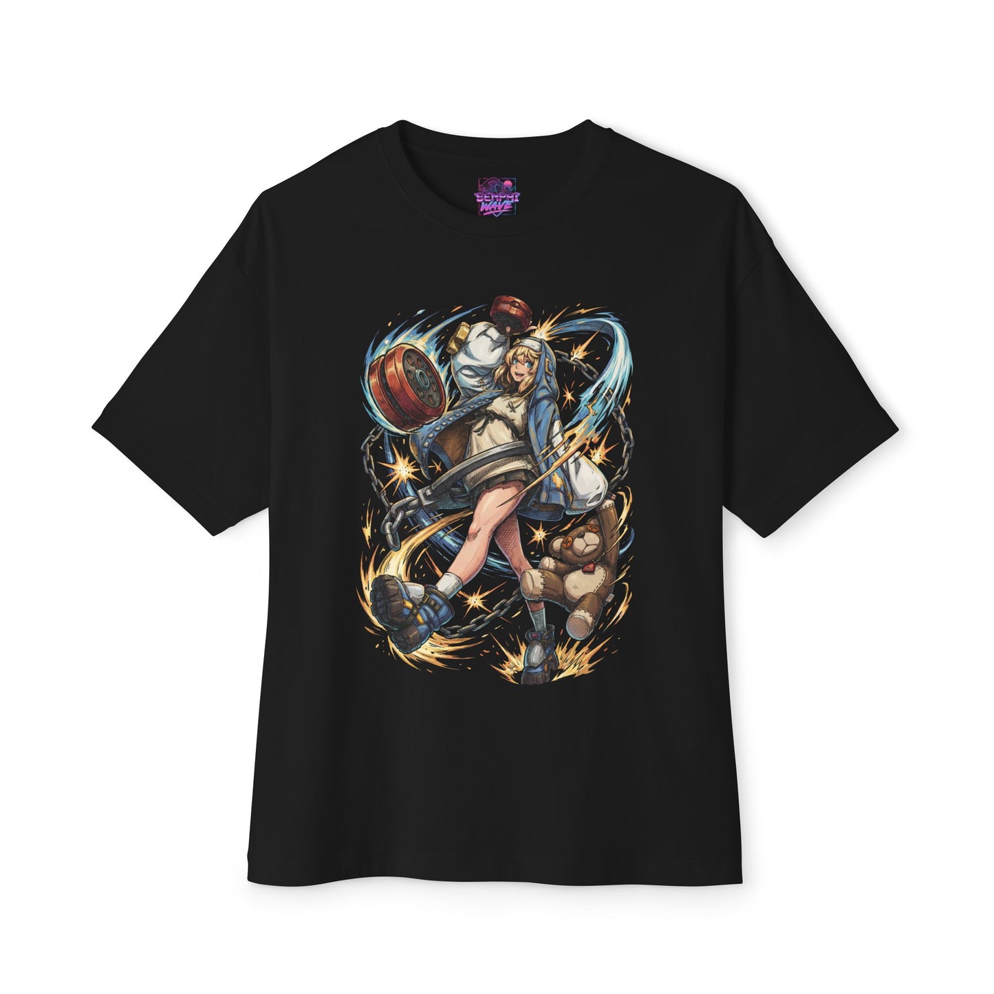 Bridget Guilty Gear: Twin Yo-Yos & Roger Bear Premium Oversized Unisex T-Shirt