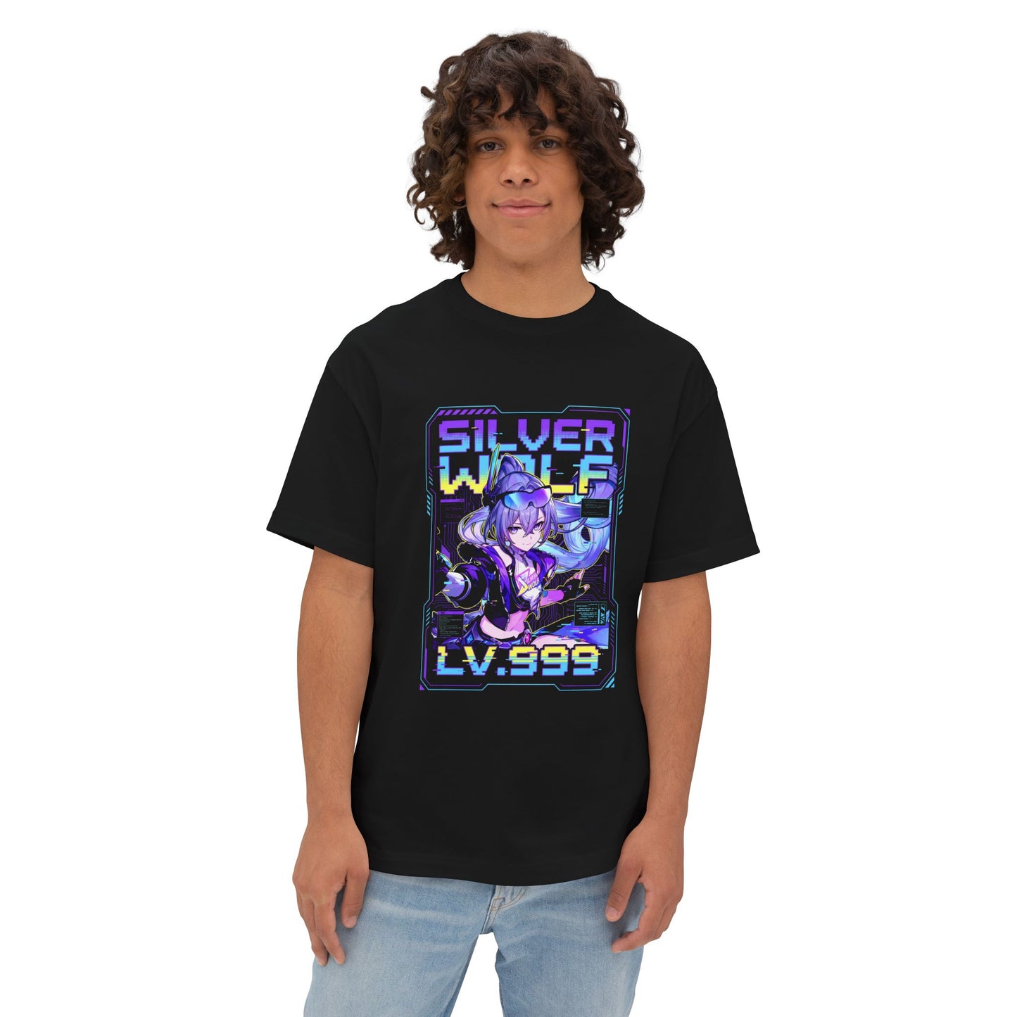 Silver Wolf Max Level: Purple Hair Icon Premium Oversized Unisex T-Shirt