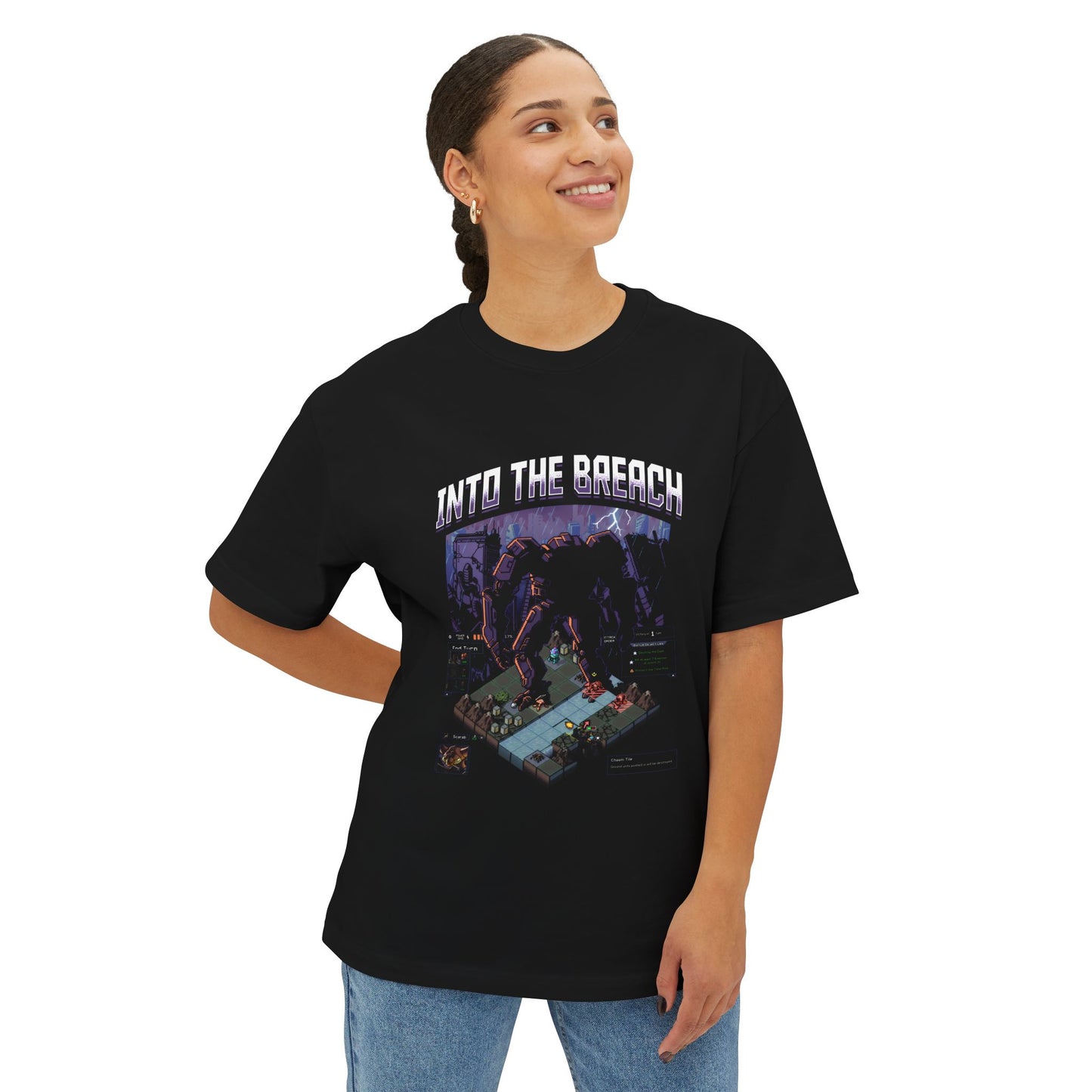 Into the Breach Mech Squad Gaming Graphic Tee Premium Oversized Unisex T-Shirt