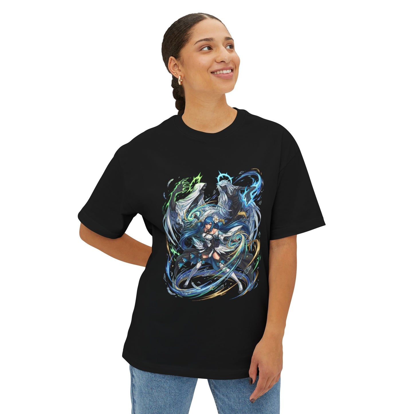 Dizzy Guilty Gear: Necro & Undine Summoner Premium Oversized Unisex T-Shirt