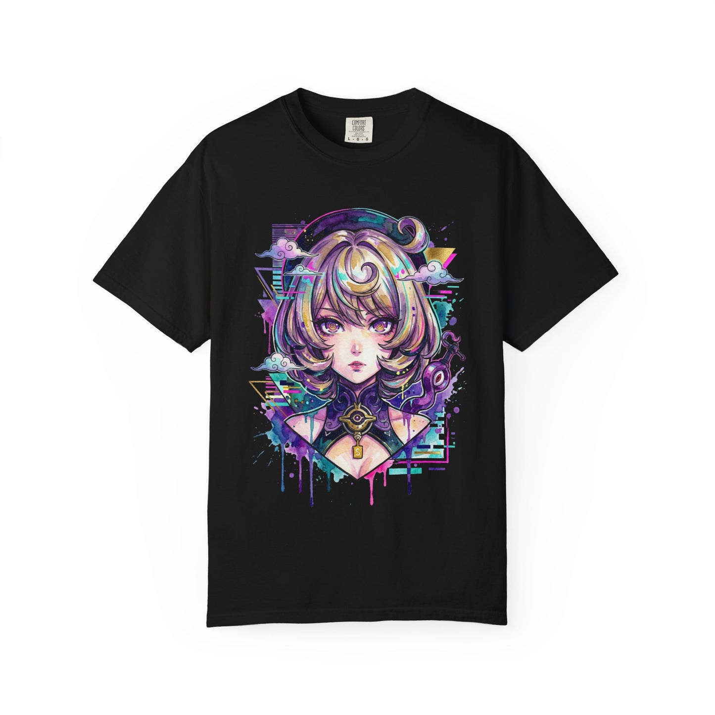 Yidhari ZZZ Blonde Swirly Hair Purple Tentacles Vaporwave Neon Premium T-Shirt