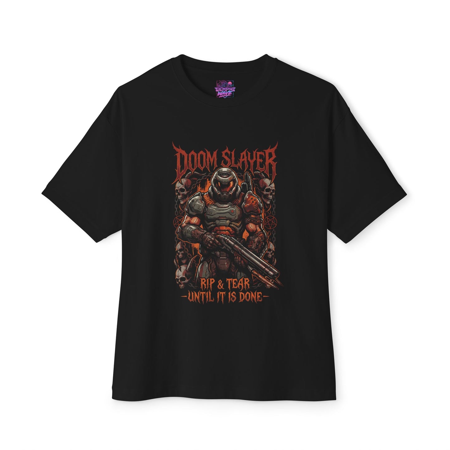Doom Doomslayer: Glory Kills & Brutal Combat Premium Oversized Unisex T-Shirt