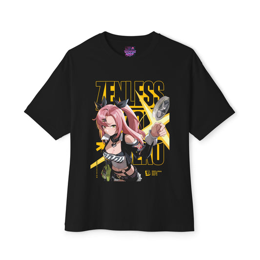 Zenless Zone Zero Nicole Demara Pink Twin Tails Poster Oversized T-Shirt