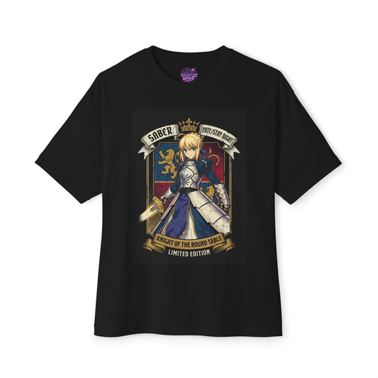 Saber Fate Stay Night Avalon Protector Premium Oversized Unisex T-Shirt