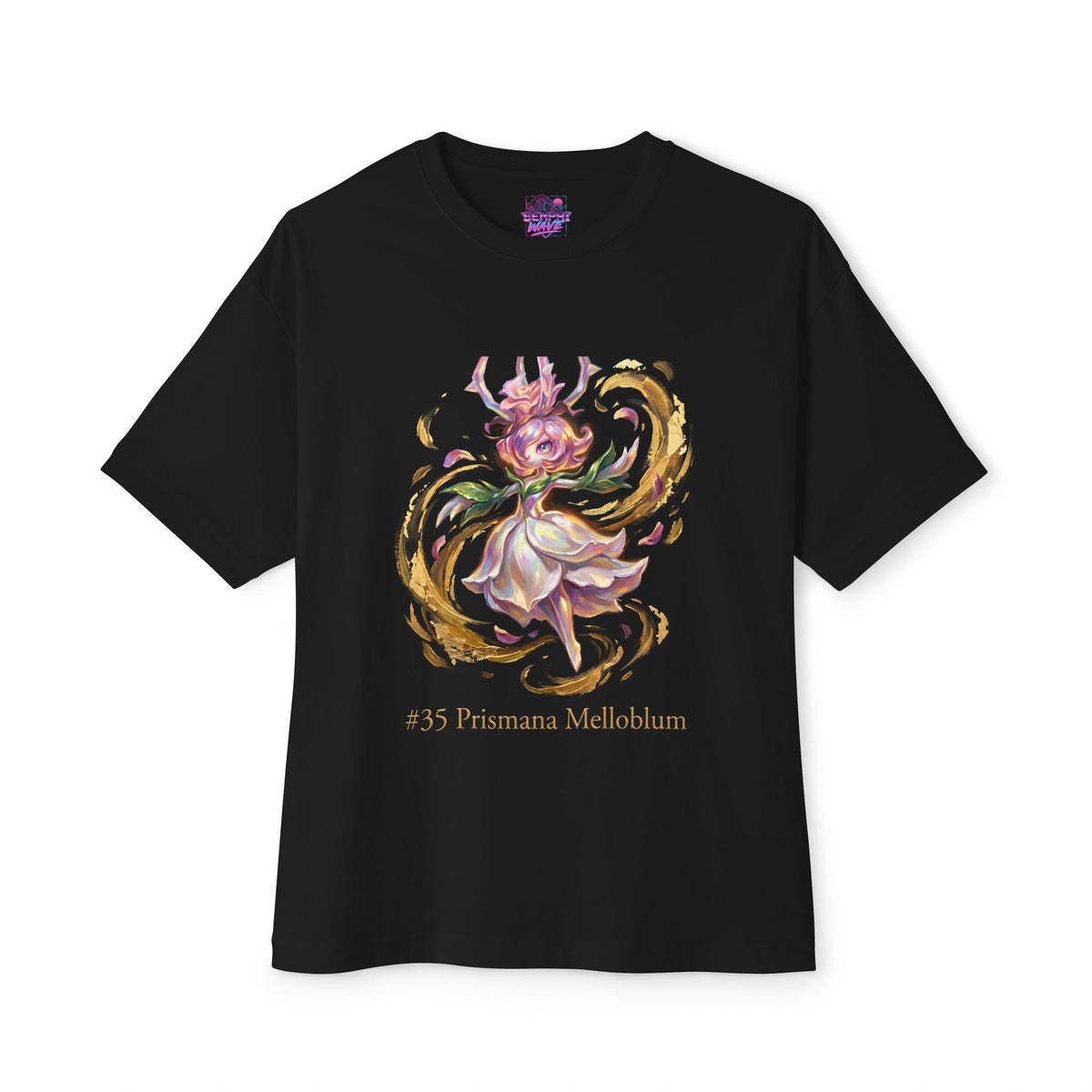 Prismana Melloblum Aniimo Gold Oil Painting Rare Form Art - Oversized Premium Tee