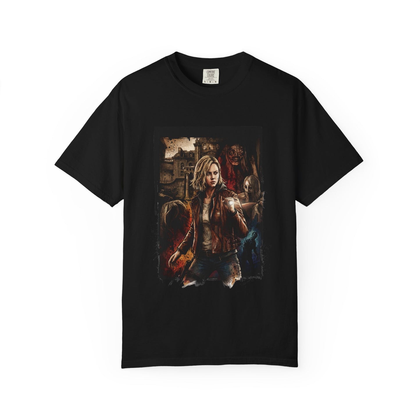Resident Evil Requiem Grace Ashcroft Fan Art Horror Portrait Design Premium T-Shirt