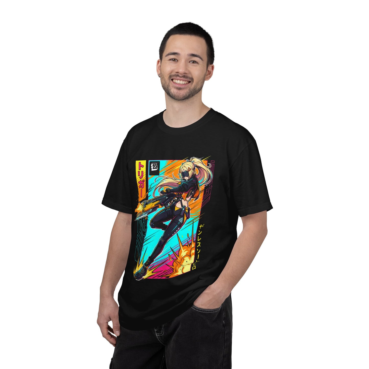 Trigger Zenless Zone Zero Synthwave Sunset Obol Squad Premium T-Shirt