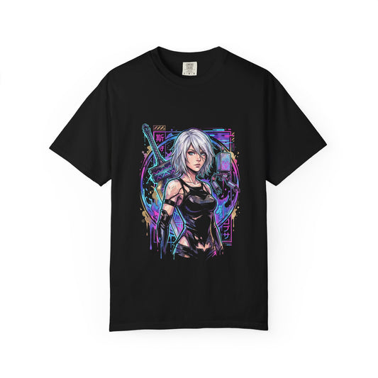 NieR Automata A2 Wild Long Hair Velvet Midriff Cloth Art Premium T-Shirt