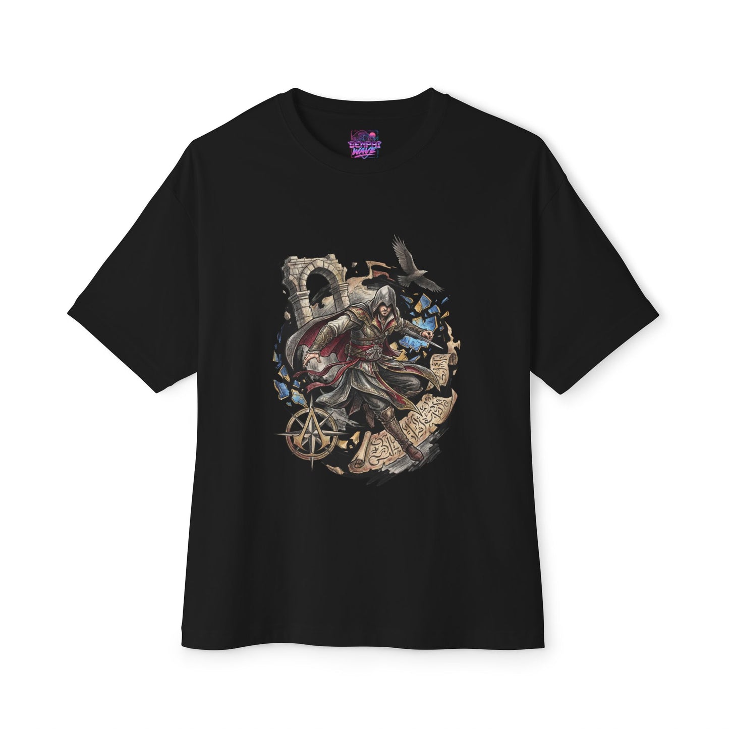 Renaissance Assassin Ezio Auditore Illustration Premium Oversized Unisex T-Shirt