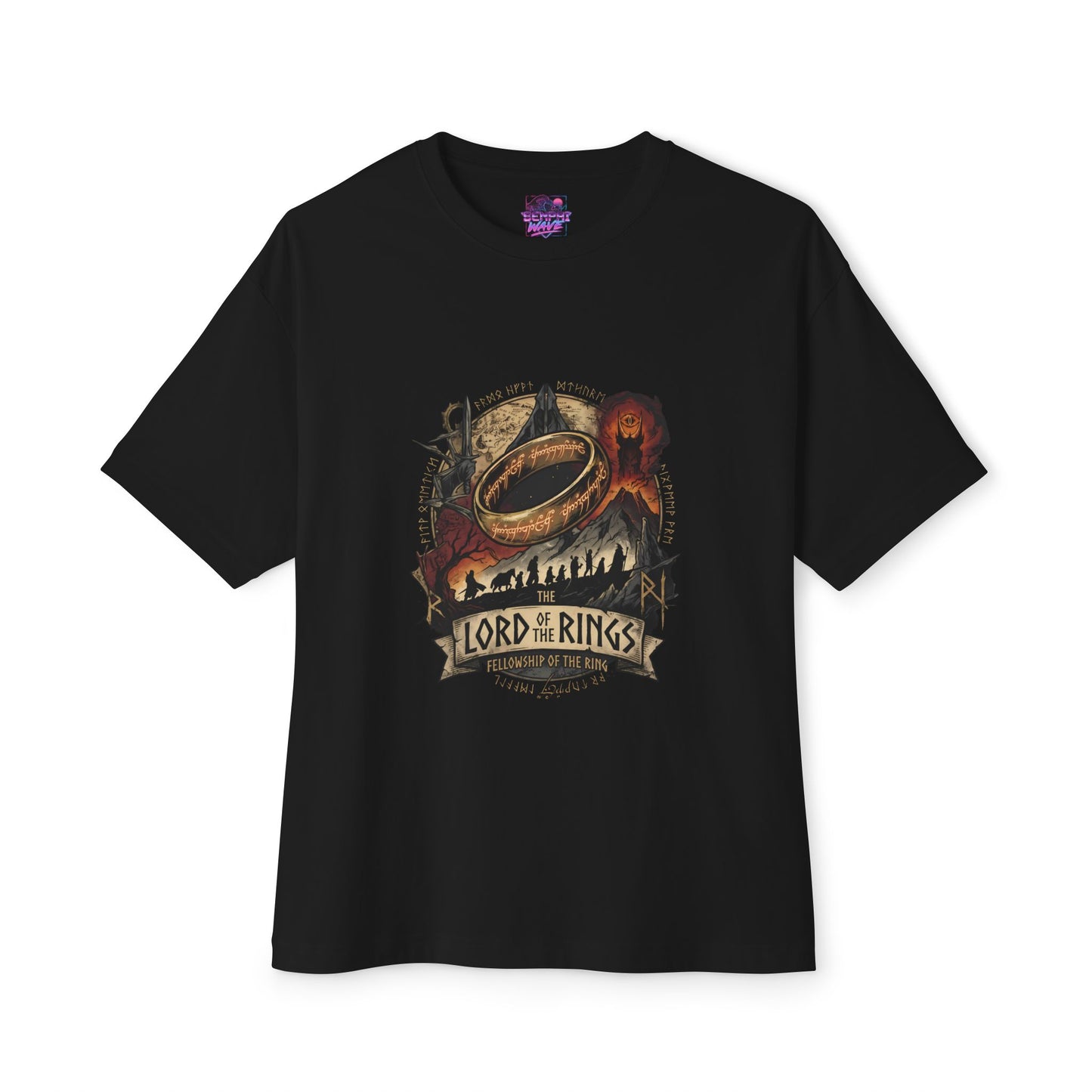 Lord of the Rings: Fellowship of the Ring Movie Poster Art Premium Oversized Unisex T-Shirt
