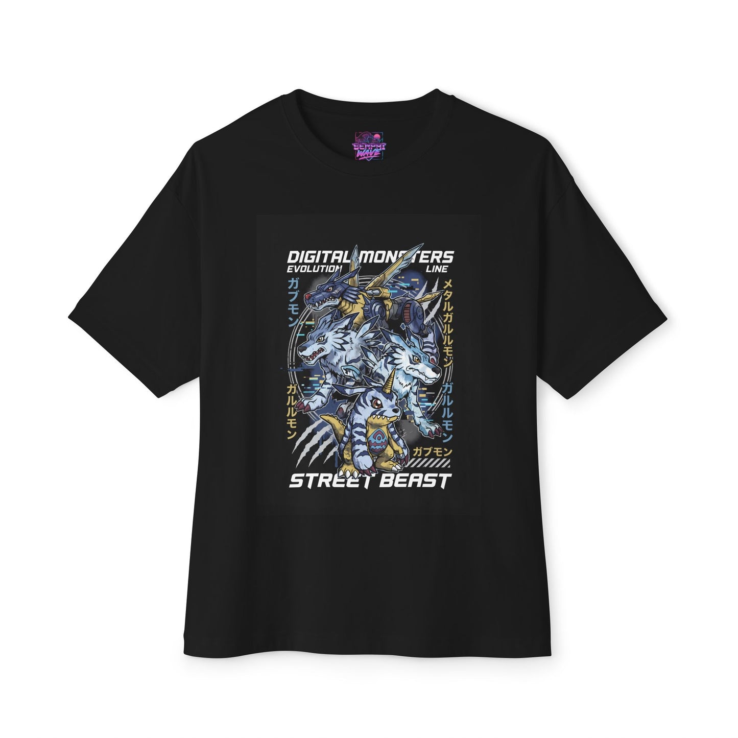 Gabumon Evolutions: Garurumon WereGarurumon MetalGarurumon Premium Oversized Unisex T-Shirt