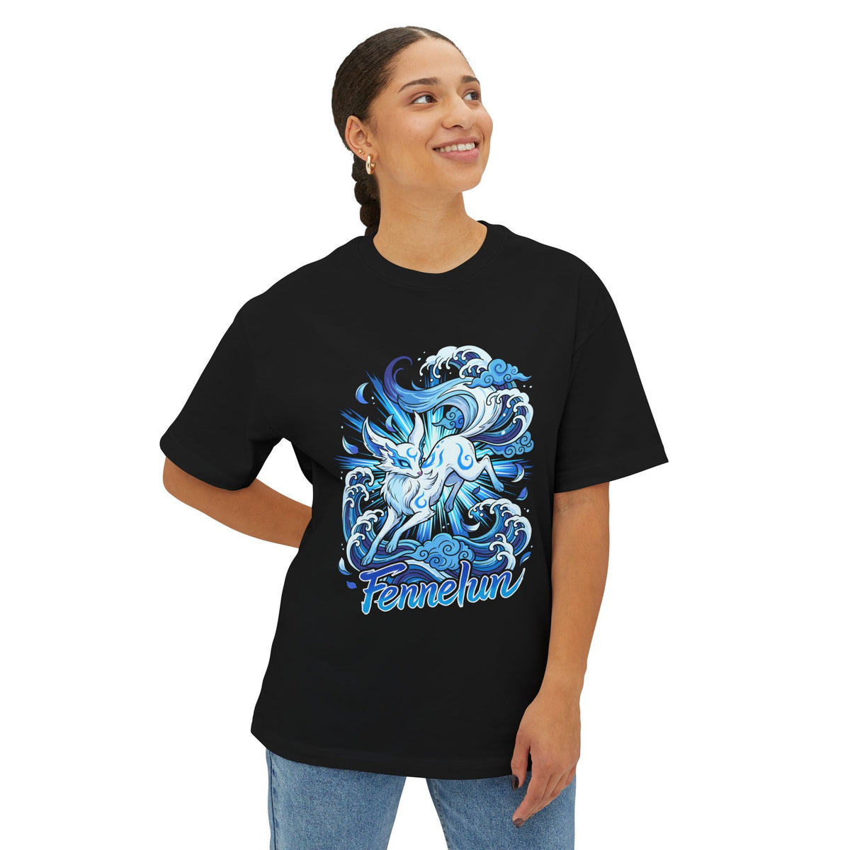 Fennelun Aniimo Ukiyo-e Creature Art - Oversized Premium Tee