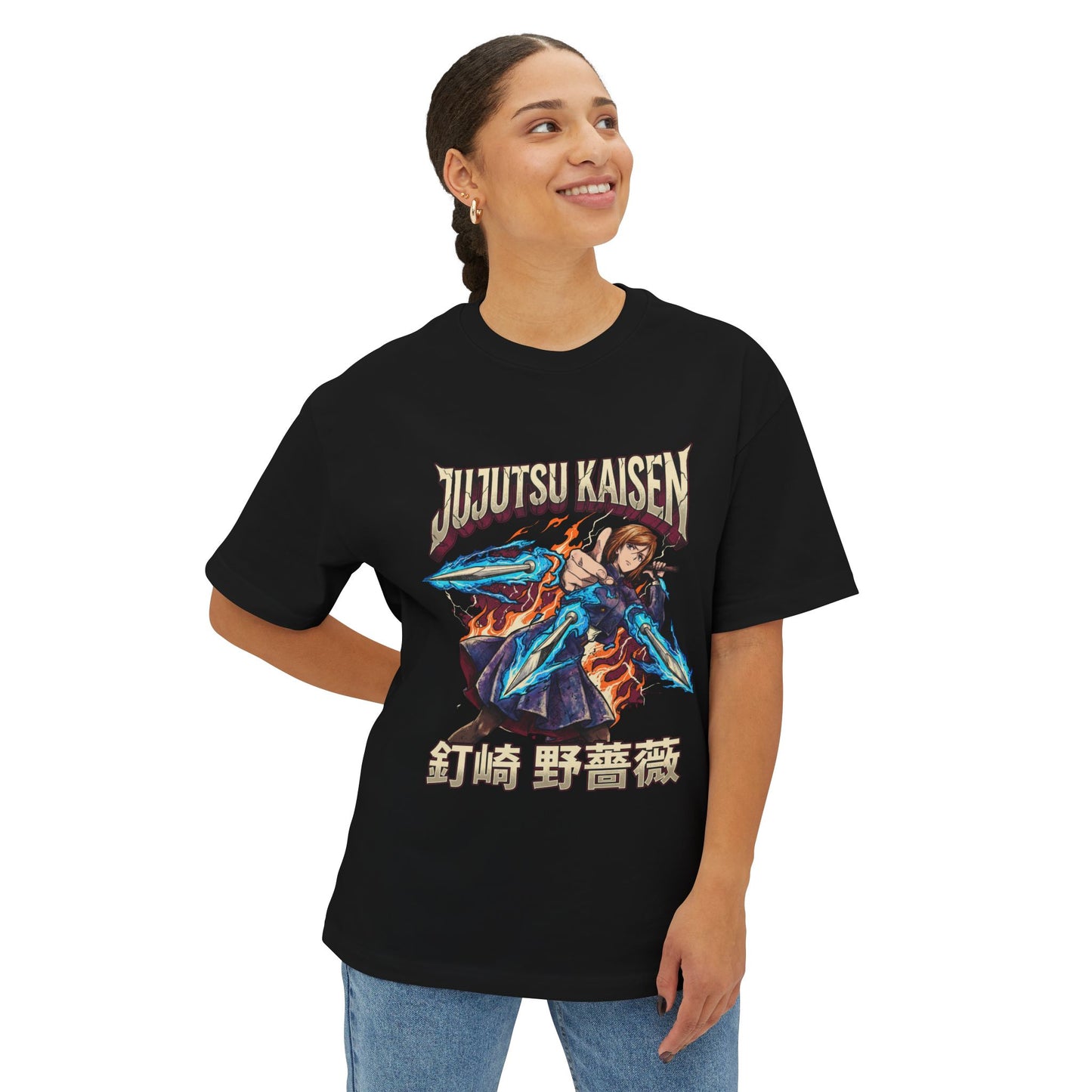 Nobara Kugisaki – I'm Not Gonna Lose to Anyone Premium Oversized Unisex T-Shirt