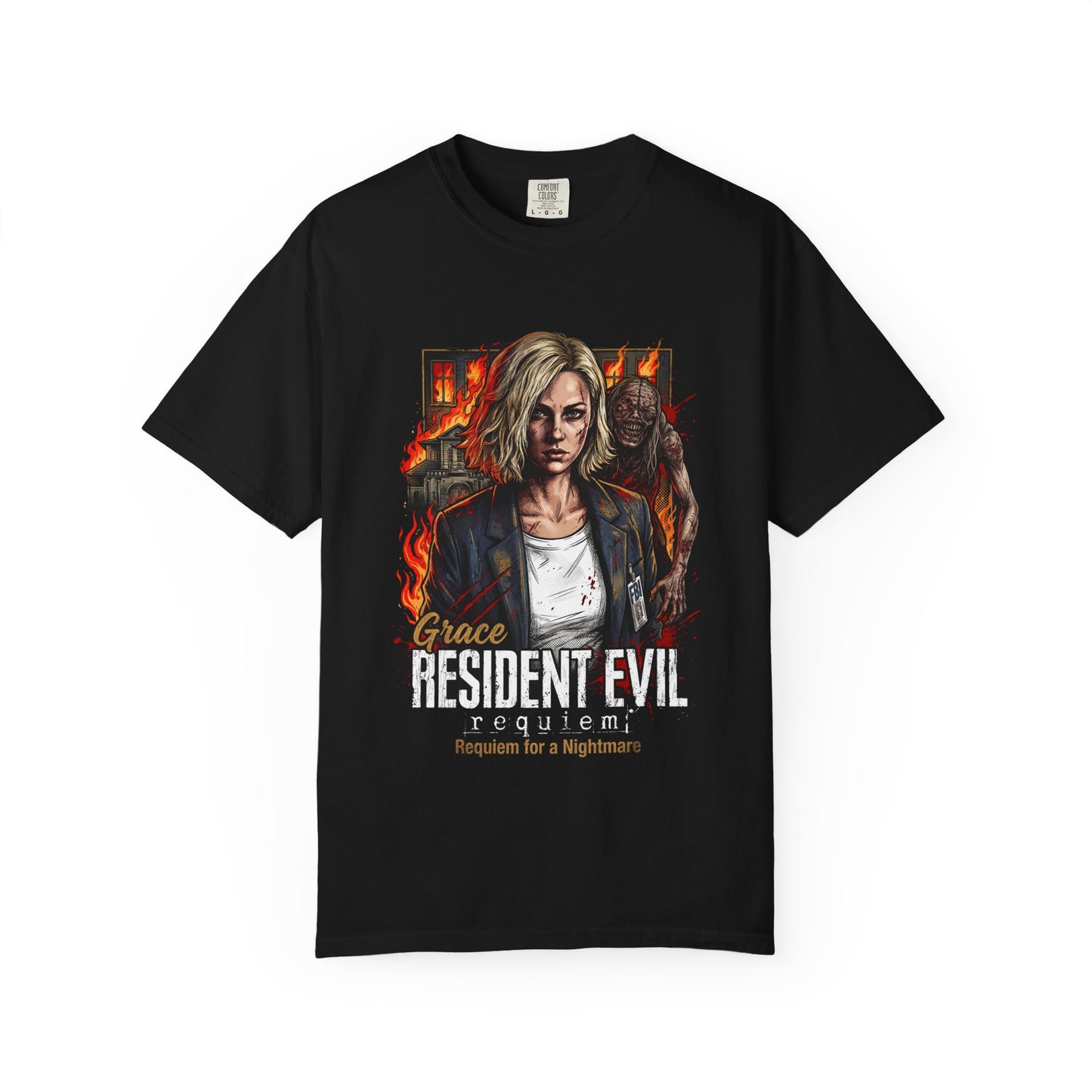 Grace Ashcroft RE Requiem Raccoon Ruins Bioweapon Legacy Portrait Premium T-Shirt