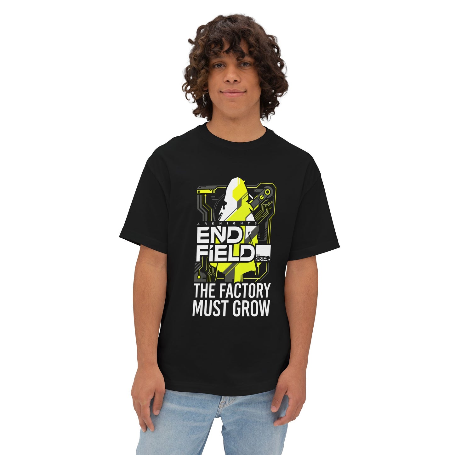 Arknights Endfield The Factory Must Grow Meme Factory Expansion Automation Endless Build Premium Oversized Unisex T-Shirt