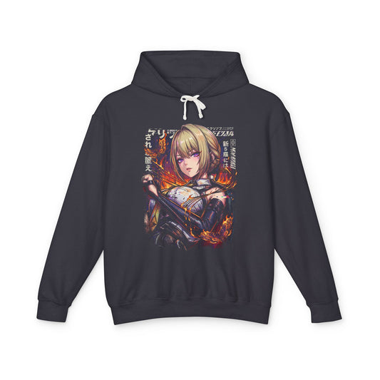 Evelyn Chevalier ZZZ Red Burning Tethers Portrait Unisex Premium Hoodie