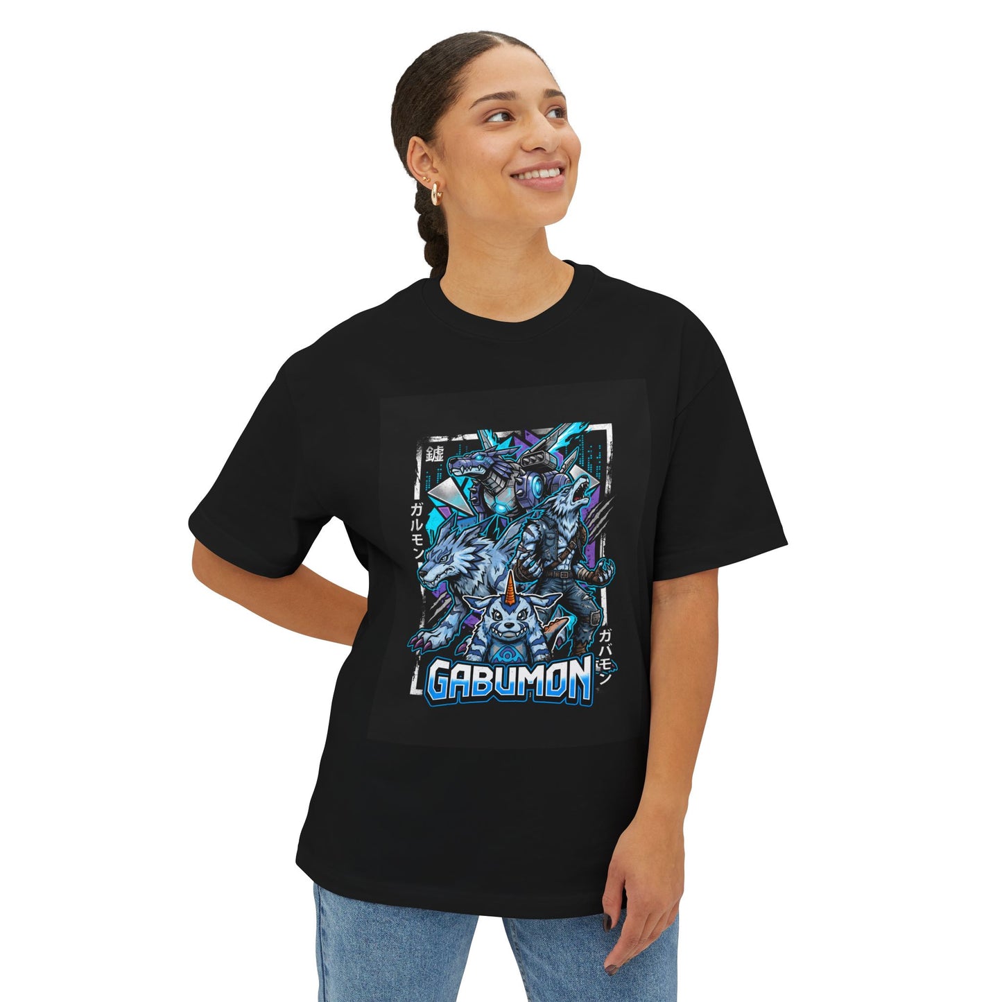 Digimon Gabumon Line: Full Evolution Chain Premium Oversized Unisex T-Shirt