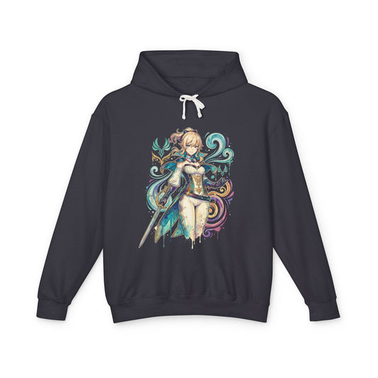 Genshin Impact Jean Gunnhildr Blonde Hair Grey Eyes Portrait Unisex Premium Hoodie
