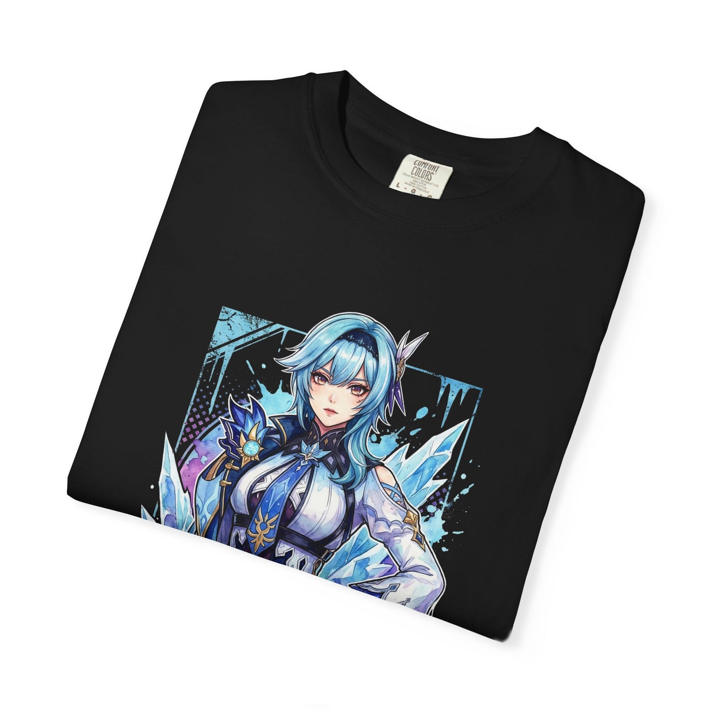 Eula Lawrence Genshin Vaporwave Retro 80s Pink Teal Portrait Premium T-Shirt