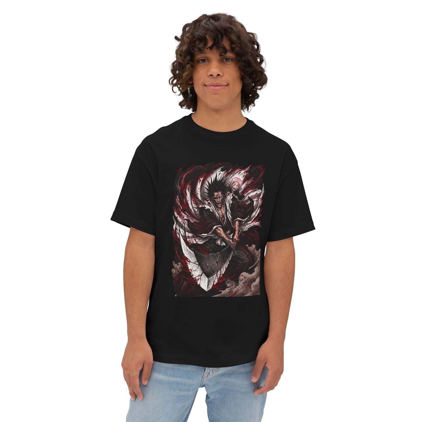 Bleach Kenpachi Zaraki 11th Division Beast Design Premium Oversized Unisex T-Shirt