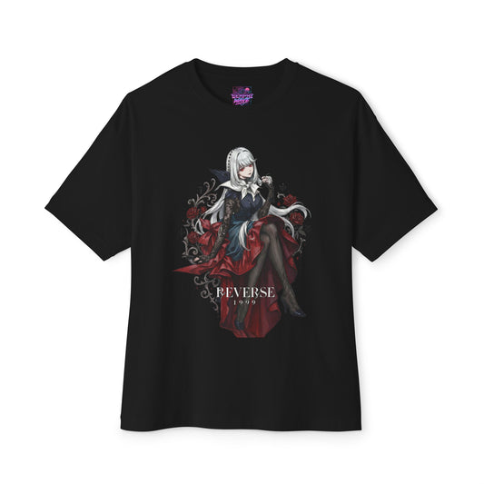 Reverse 1999 Semmelweis Red Roses Gothic Fan Art Oversized T-Shirt