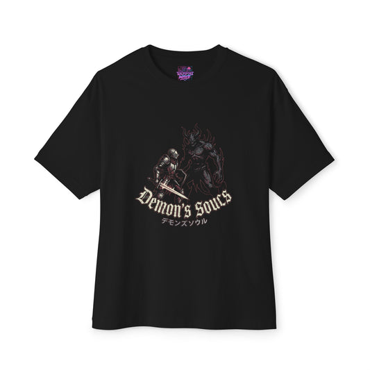 Demon's Souls Knight and Demon Katakana Oversized T-Shirt