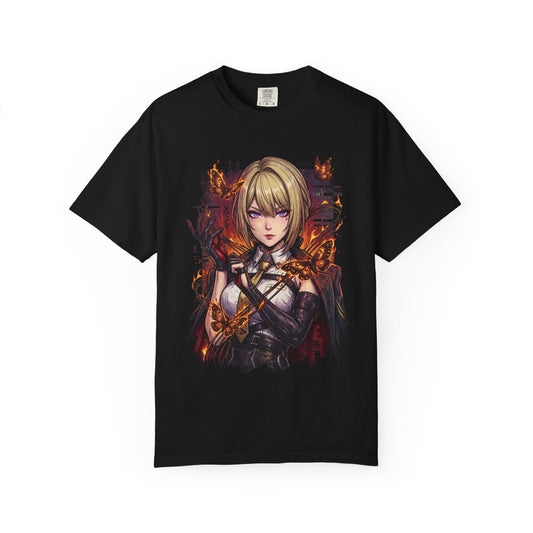 Evelyn Chevalier ZZZ Red Burning Tethers Portrait Premium T-Shirt