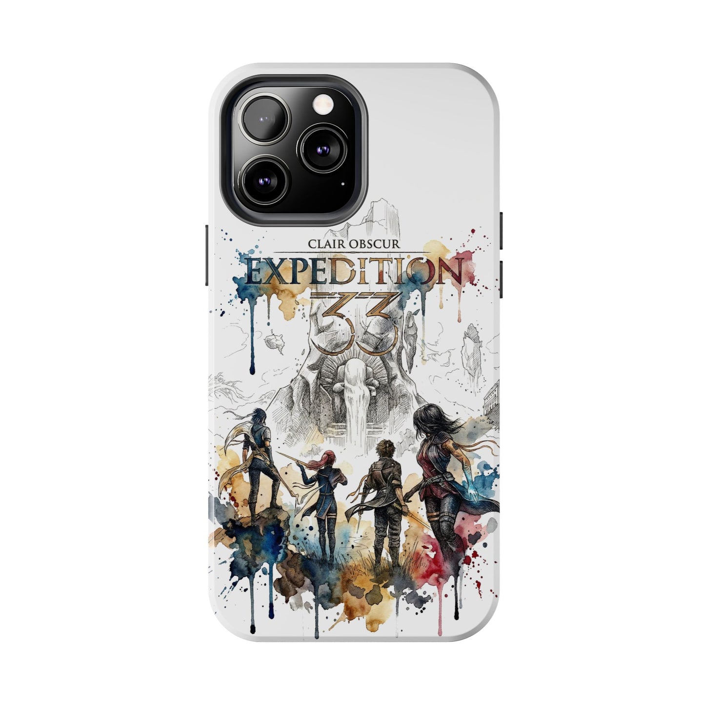 Tough iPhone Case — Clair Obscur:Expedition 33 Facing the Paintress Adventure Art Protective Cover