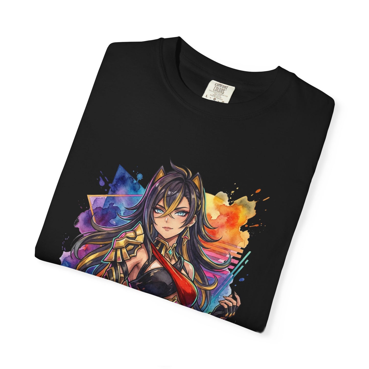 Dehya Genshin Impact Tan Skin Lioness Vaporwave Neon Grid Premium T-Shirt