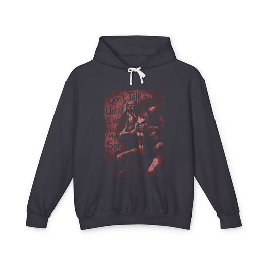 Saturn Devouring His Son Meme – Relatable Family Dinner Cursed Humor Devour me Daddy Unisex Premium Hoodie