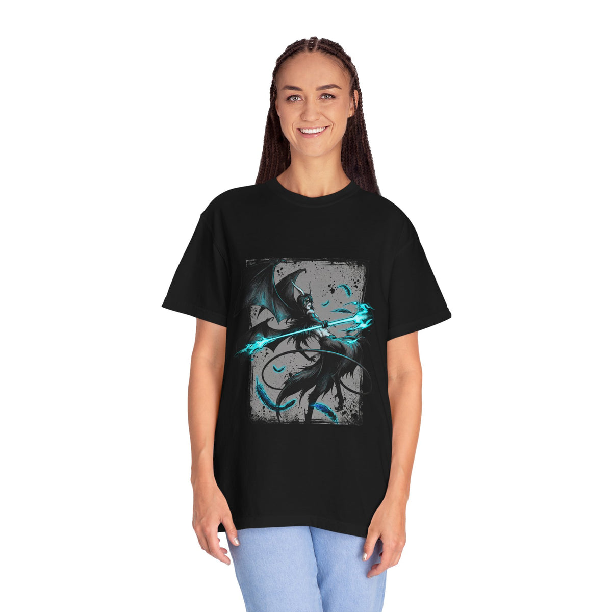 Pale Skin Green Slit Eyes Hollow Inspired – Tear Marks Frown Portrait Art Premium T-Shirt