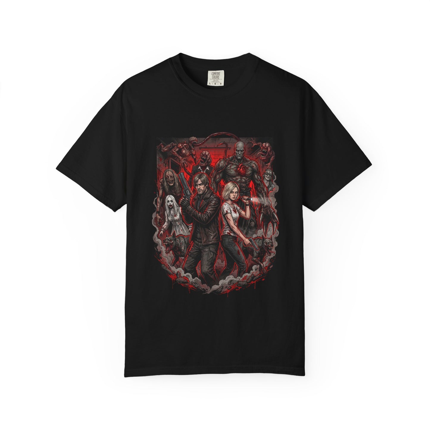 Resident Evil Requiem Grunge Style Grace Leon Chainsaw Wielder Enemies Premium T-Shirt