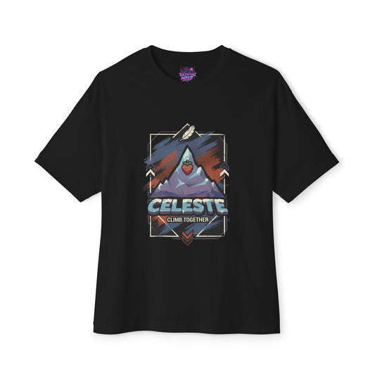 Celeste Game: Strawberry Dash & Summit Climb Premium Oversized Unisex T-Shirt