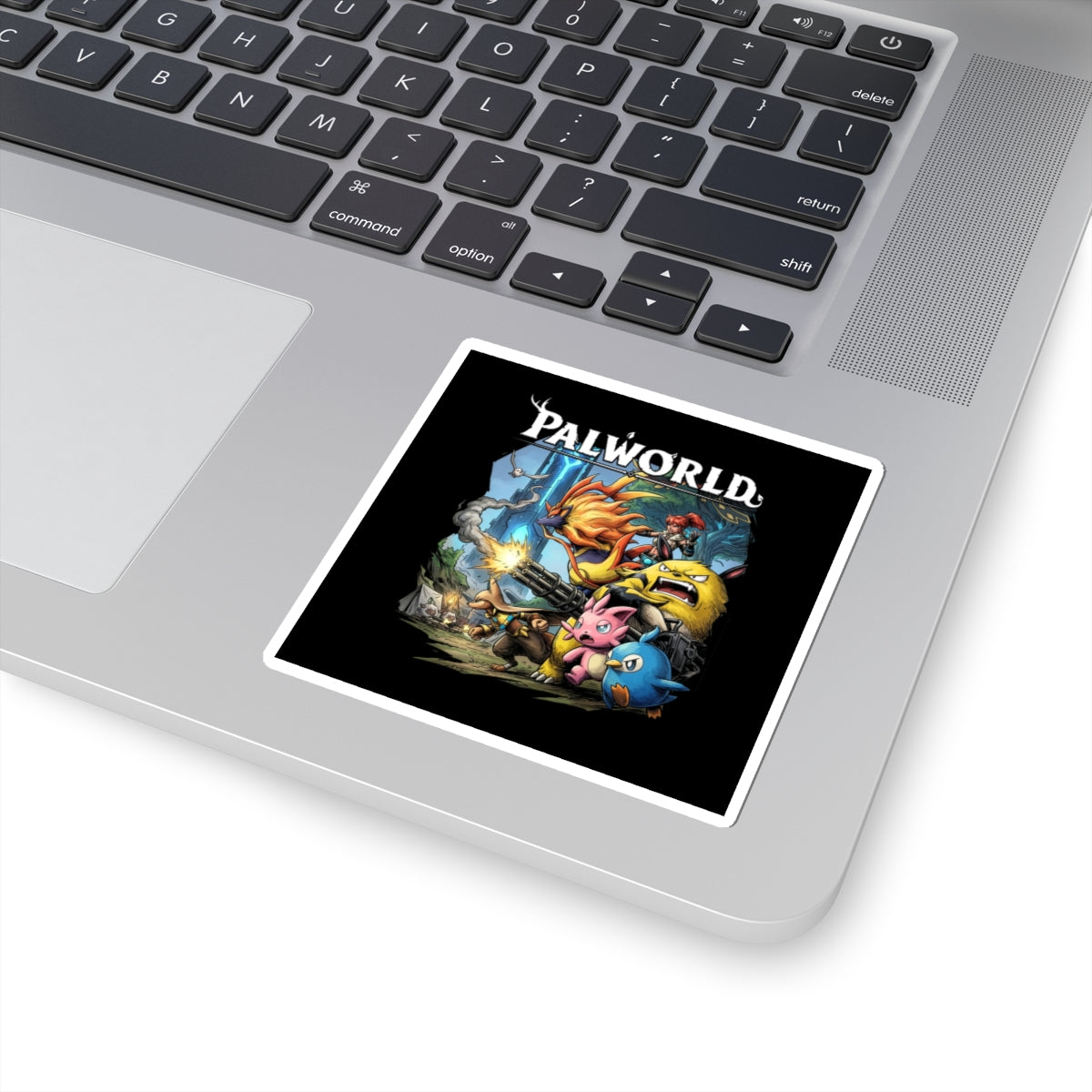 Palworld Grizzbolt Minigun Pal Squad Charge Fan Art Sticker