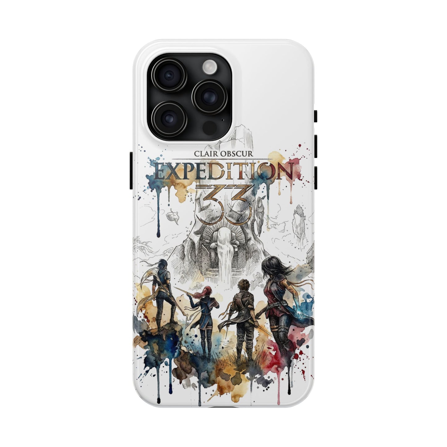 Tough iPhone Case — Clair Obscur:Expedition 33 Facing the Paintress Adventure Art Protective Cover