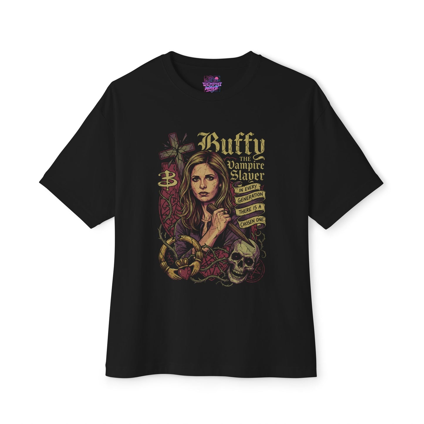 Buffy the Vampire Slayer Retro Wave Style Premium Oversized Unisex T-Shirt