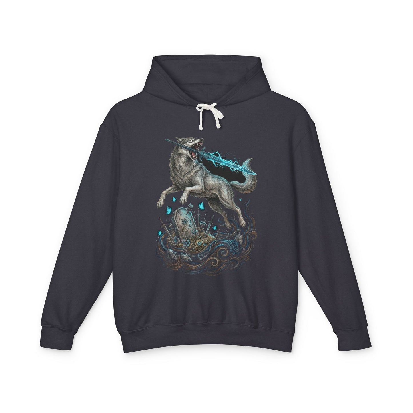 Sif the Great Grey Wolf Epic Wolf Portrait Unisex Premium Hoodie