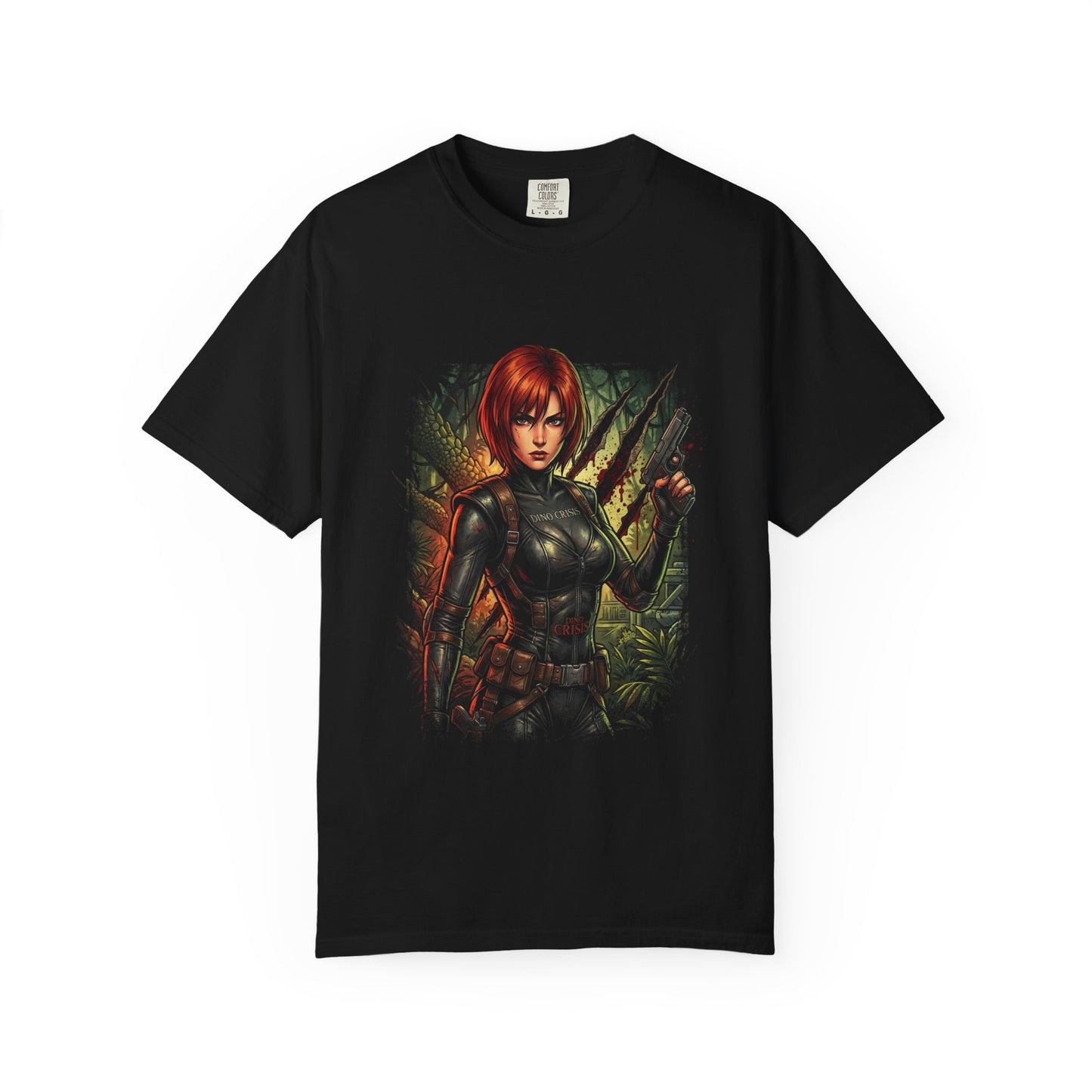 Dino Crisis Regina Guns Holster Red Ponytail Art Premium T-Shirt