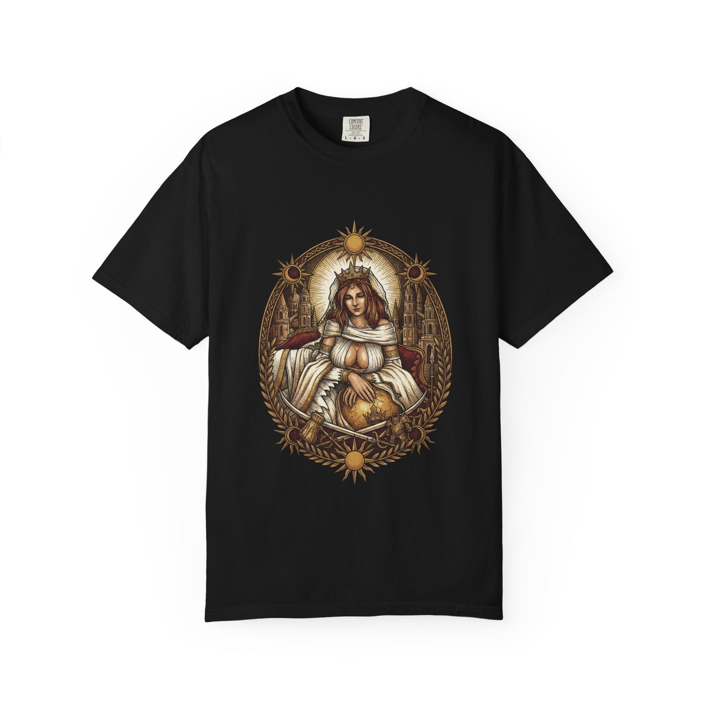 Gwynevere Radiant Goddess Dark Fantasy Portrait Premium T-Shirt