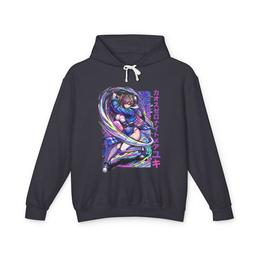 Chaos Zero Nightmare Yuki Neon Katakana Katana Fan Art Hoodie