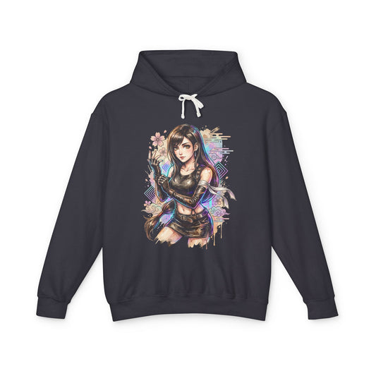Final Fantasy VII Tifa Lockhart Rebirth Gorgeous Badass Vaporwave Unisex Premium Hoodie