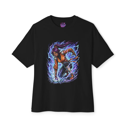 Yoruichi Shihouin Bleach Purple Hair Golden Irises Anime Classic Art Premium Oversized Unisex T-Shirt