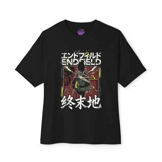 Endfield Arknights Factory Must Grow Meme Retro Pixel Factory Builder Automation Grind Premium Oversized Unisex T-Shirt