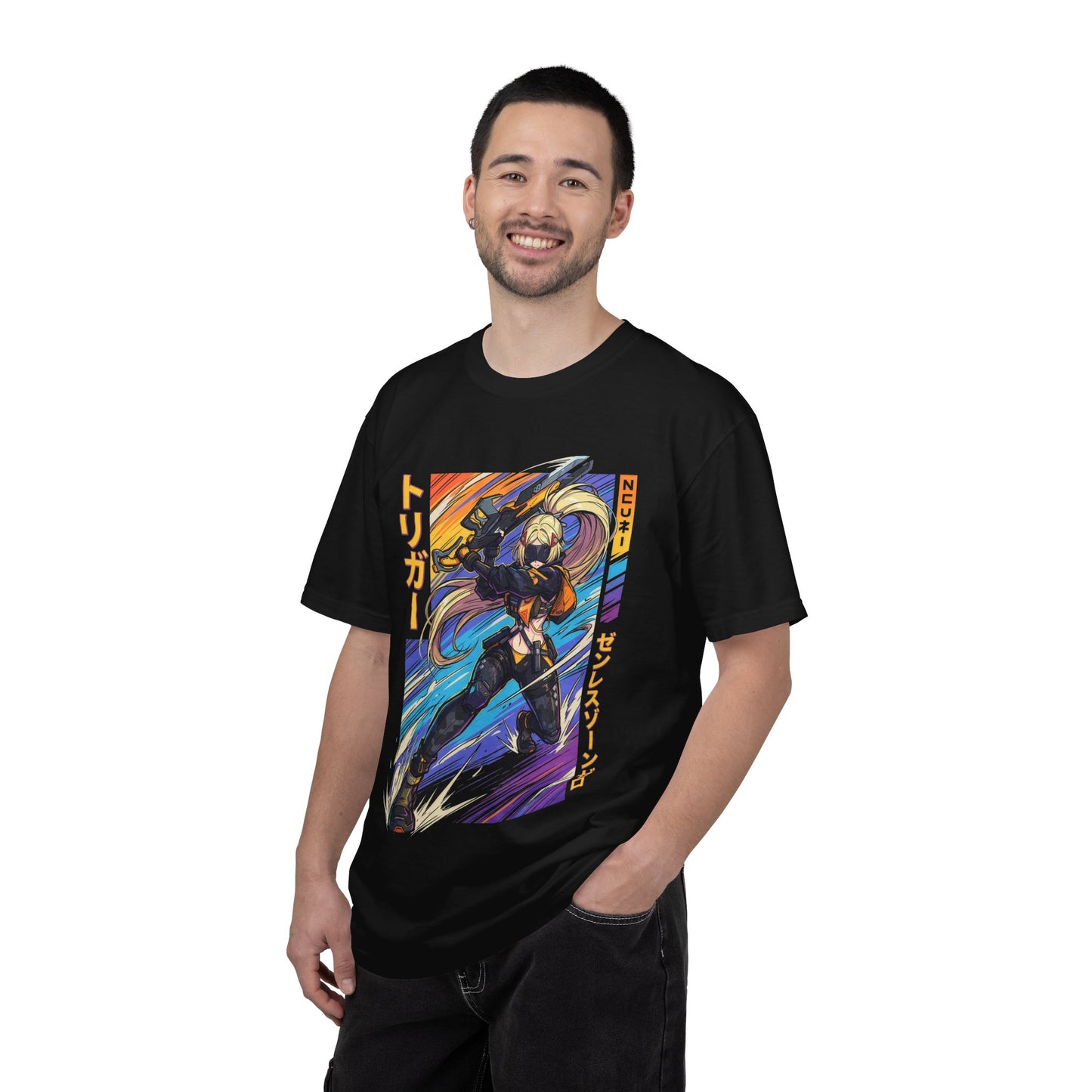 Trigger Zenless Zone Zero Synthwave Retro Neon Sniper Premium T-Shirt