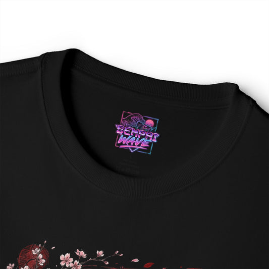 Nikke Scarlet Black Shadow Red Halo Cherry Blossom Fan Art Oversized T-Shirt