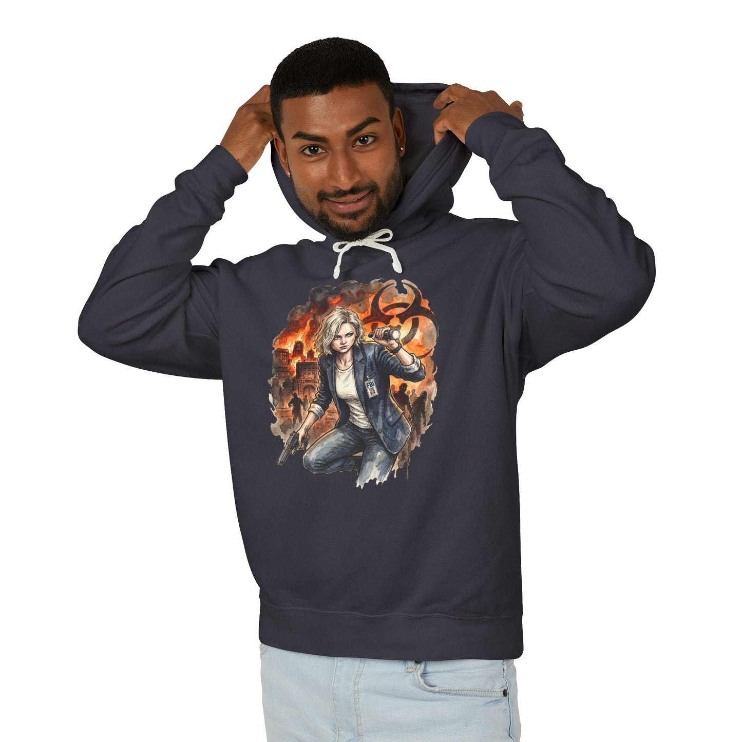 Grace Ashcroft Resident Evil Requiem FBI Analyst Protagonist Design Unisex Premium Hoodie