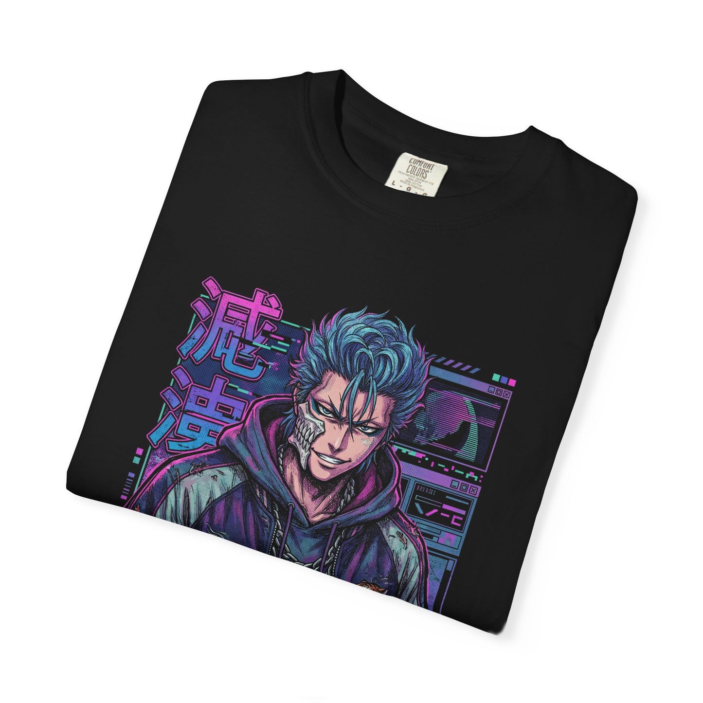 Bleach Grimmjow Panther Estigma Casual Vaporwave CRT Glitch Premium T-Shirt