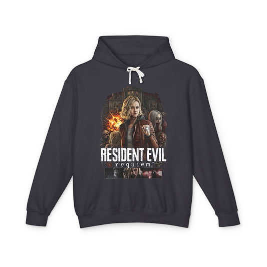 Grace Ashcroft RE9 Leon Saves Dual Protagonist Horror Portrait Unisex Premium Hoodie