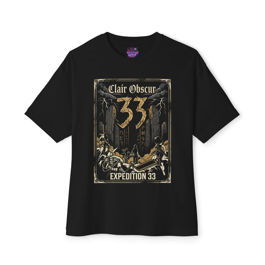 8-bit Retro Red Petal Streetwear: Clair Obscur Painterly Style Premium Oversized Unisex T-Shirt